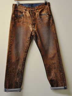 vintage Levi's 501 with added treatment - current project I'm working on... Vintage Levis 501, Leather Jeans, Streetwear Men, Japanese Denim, Levi's 501, Streetwear Men Outfits, Denim Design, Levis 501, Retro Outfits