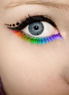 Tips on How to Wear Rainbow Makeup - Rainbow Makeup Ideas Make Up Designs, Make Up Foundation, Crazy Makeup, Eye Makeup Tips