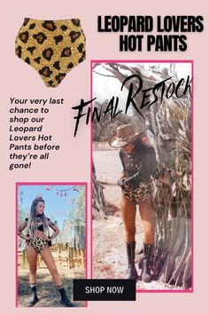 leopard print sequin hot pants for festival outfit and rave wear, for burning man festival fashion idea Man Outfit, Burning Man Outfits