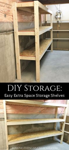 diy storage easy extra space storage shelvings for the garage or office area