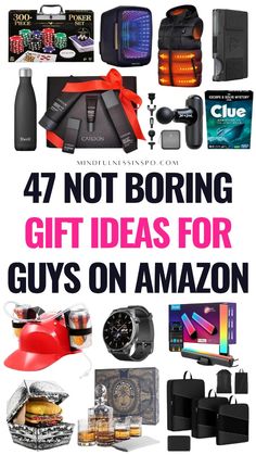 the words 47 not boring gift ideas for guys on amazon