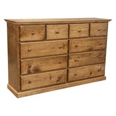 a large wooden dresser with many drawers