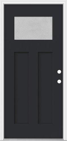 a black door with two white circles on the side and one light gray circle at the top