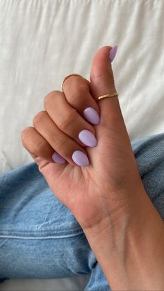 Basic Nail Ideas, Trendy Short Nails, Light Purple Nails, Basic Nail, Nagel Tips, Simple Gel Nails, Basic Nails, Cute Gel Nails