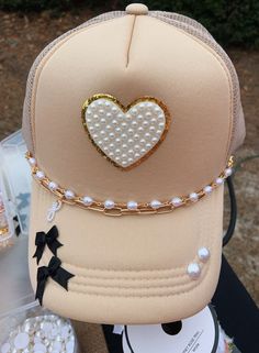 Hats are adjustable in the back and adult size. The hat chains are removable with clasps on each end. Chains can be clasps to any hat with a netted back. Product will be ready to ship out within a week of ordering. Trendy Gold Hat As A Gift, Trucker Hat Chains, Diy Trucker Hat Ideas, Diy Hats, Bling Hat, Funny Trucker Hat, Hat Bar, Vintage Style Hat, Hat Bands