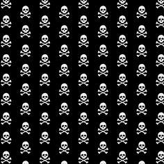 skulls and crossbones on a black background