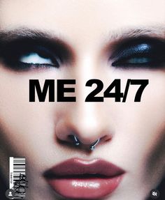 a magazine cover with an image of a woman's face and the words me 24 / 7