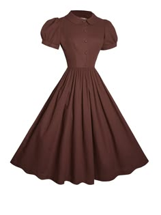 MTO Amelie Dress in Walnut Linen - Etsy 1900s Outfits, 1940’s Dresses, The Outsiders Outfits, 13 Treasures, Dark Academia Dress, The Hiding Place, Full Circle Dress, Dark Brown Dress, 30s Dress