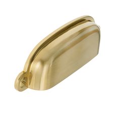 an image of a brass door handle on a white background with clipping for text