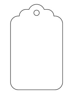 a blank tag on a white background with clippings for text or image,