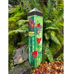 Practice Kindness Art Pole 20 Inch - New Kindness Art, Painted Fence, Practice Kindness, Diy Yard Decor, Pole Art