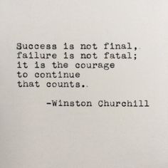 Winston Churchill Quotes, Success Quote, Senior Quotes, Winston Churchill, Churchill, Blank Greeting Cards, Typewriter