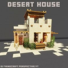 the desert house is made out of lego blocks