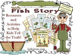 BIG Fish Story: Resources and Activities that Help Kids Tell the Truth The Honest Woodcutter Story, Therapy Books, Peace Education, Character Counts, Secrets And Lies, Teacher's Pet, Fish Tales, Social Skills Groups