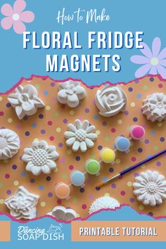 how to make floral fridge magnets for kids