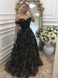 Black Short Sleeve Evening Dress, Sleeveless Black Lace Gown, Black Lace Short Sleeve Maxi Dress, Black Lace Maxi Dress With Short Sleeves, Black Short Sleeve Party Gown, Black Lace Short Sleeve Dress, Black Lace Dress With Short Sleeves, Black Short Sleeve Gown For Party, Black Lace Floor-length Dress