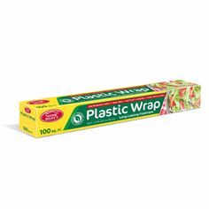 a box of plastic wrap on a white background