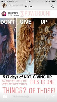 @powerdomi - Curly Girl Method progress - Never Give Up! The Curly Girl Method, Medieval Hairstyles, Not Giving Up, Curly Hair Photos, Curly Girl Method, Wavy Curly Hair, Beautiful Curls, Short Wavy Hair