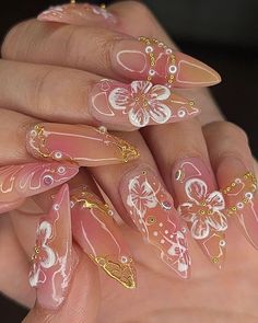 🌸💖 "Blushing Blossoms" Press-On Nail Set by Jerry Nails 🌸✨ Welcome to the serene beauty of our "Blushing Blossoms" Press-On Nail Set, where elegance meets floral finesse. This meticulously crafted set is ideal for those who cherish delicate artistry and wish to add a touch of nature-inspired sophistication to their everyday style. Here's why you'll love these nails: 🎨 Exquisite Artistic Details: 🌺 Hand-Painted Floral Art: Each nail features hand-painted blossoms with intricate detailing, capturing the ethereal beauty of flowers in full bloom. The soft pastel palette provides a soothing visual experience. 💎 Elegant Pearl Embellishments: Tiny pearls are strategically placed to enhance the floral motifs, adding a layer of refined elegance to each nail. 🌟 Gold Accents: Thin gold linings Tropical 3d Nails, Nails Inspo Vacation, Nails Acrylic Tropical, Vacation Nails Pink And Orange, Orange Vacation Nails, Tropical Flower Nails, Ig Nails, Tropical Vacation Nails, Orchid Nails