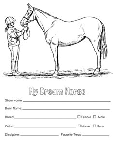 a horse is shown with the words my dream horse written in black and white ink