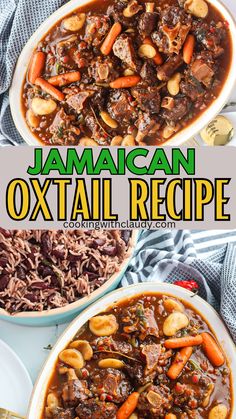 jamaican oxtail recipe with carrots and other vegetables