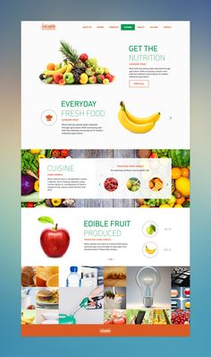 the website design for fresh fruits and vegetables