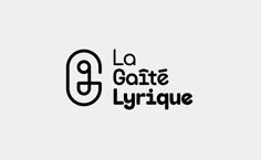 the logo for la gaite lyrique is shown in black on a white background