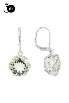 9.00ctw Round Prasiolite Rhodium Over Sterling Silver Earrings. Measures Approximately 1.31"L x 0.56"W. Leverbackings. Formal Dangle Jewelry With Lever Back, Classic Green Amethyst Jewelry For Anniversary, Elegant Faceted Gemstones For Formal Occasions, Formal Silver Jewelry With Green Amethyst, Formal Round Cut Gemstone Earrings, Silver Faceted Fine Jewelry Earrings, Fine Jewelry Silver Faceted Earrings, Faceted Silver Fine Jewelry Earrings, Elegant Faceted Green Amethyst Jewelry