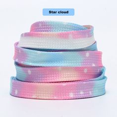 Color: Star cloud, Length: 63in Tie Dye Men, Lace Accessories, Air Force One, Tie Shoelaces, Unisex Accessories, Moon Design, Shoe Lace Patterns, Flat Color, Tie Shoes