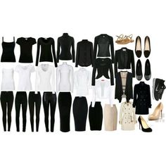 14 best 132 Piece Wardrobe from Scratch ... Black And White Wardrobe, White Wardrobe, Basic Wardrobe, Waterfall Cardigan, Cardigan White, Clothes And Shoes, Capsule Outfits, Fashion Capsule, Minimalist Wardrobe