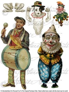 an image of clowns playing musical instruments