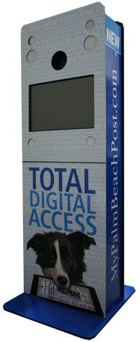 an electronic device with a dog on it's face and the words total digital access