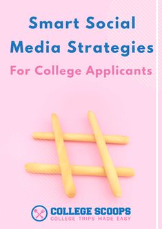 the cover of smart social media strategies for college applicants, with pops sticking out of them