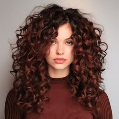 47 Stunning Dark Red Hair Color Ideas for 2023 Best Hair Colour For Curly Hair, Truffle Raspberry Hair, Curly Hair Color 2023, Color Hair Ideas For Curly Hair, Short Curly Hairstyles Color Ideas, Annalynne Mccord Hair Curly, Curly Auburn Hair Naturally, Round Curly Haircut Long