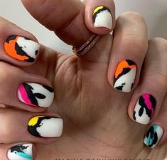 Hard Nail Designs, Wow Nails, Colorful Nail, Crazy Nails, Striped Nails, Nail Art Designs Videos, Cute Gel Nails