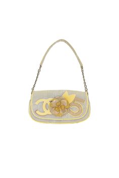 Chanel Vintage Jersey Bag, Chanel Mini Bag Vintage, Vintage Chanel Purse, Luxury Vintage Embroidered Bag, Chanel Camellia Bag, Yellow Bag Aesthetic, Vintage Luxury Bags, Chanel Vintage Bag, Yellow Bags