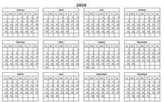 two year calendars with the holidays in each month on one page, and three different dates