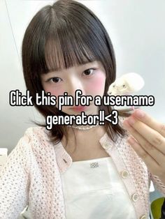 a girl holding a spoon with the words click this pin for a username generator - 3