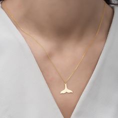 14K Gold Fish Tail Necklace, 925 Silver Whale Tail Necklace, Fish Tail Pendant, Whale Tail Charm, Mermaid Tail Pendant Handmade Fish Tail Pendant Material: 925 Sterling Silver or 14K Gold Chain Length: 17 inches - (45cm) / 19 inches - (50cm) / 21 inches - (55cm) Chain Style: Cable Colour: Rose - Silver - Gold Pendant Size: 1,50cm X 1,28cm Minimalist Whale Tail Charm We Are a Jewelry Manufacturer, We Do Wholesale Click the link below for similars: https://www.etsy.com/shop/Dzgsilver?ref=seller-pl Sterling Silver Fish-shaped Necklace With Lobster Clasp, Sterling Silver Fish-shaped Jewelry, Whale Tail Necklace, Mangalsutra Design, Jewelry Manufacturer, Minimal Gold, Anchor Necklace, Fish Tail, Gold Fish