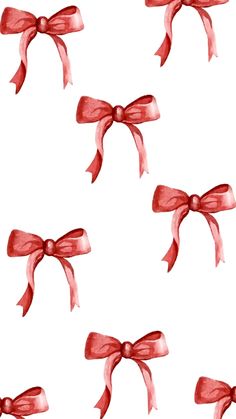 watercolor bows on white background