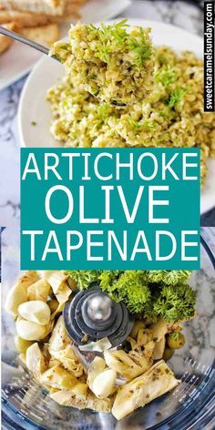 artichoke olive tapenade in a food processor