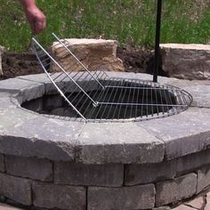 Fire Pit Cooking Grill, Fire Pit Grill Grate, Pit Cooking, Cheap Fire Pit, Fire Pit Grate, Fire Pit Cooking, Round Fire Pit, Concrete Fire Pits, Fire Pit Grill