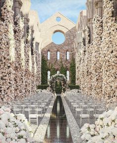 an artist's rendering of the inside of a wedding venue