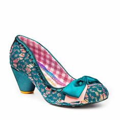 Slinky Dink Irregular Choice Heels, Boogie Shoes, Teal Branding, Irregular Choice Shoes, Irregular Choice, Glitter Heels, Bow Shoes, Red Bottoms, Court Shoes