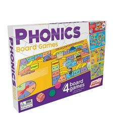 the board game phonics has four boards and 4 games to play on it