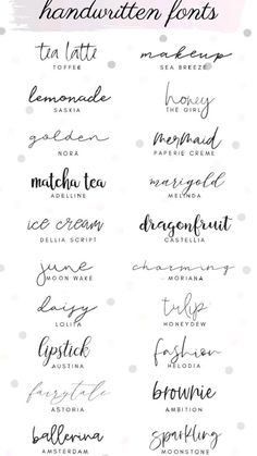 the 40 feminine handwritten font styles