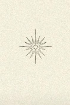 a drawing of a star with a heart in the center on a white paper background