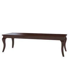 a large wooden table with two legs and a long shelf on the top that is made out of wood