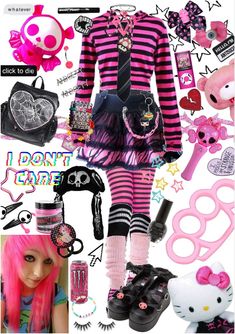 Scene Pink Outfit, Black And Pink Emo Outfits, Pink And Green Scene Outfit, Pink Scene Aesthetic Outfit, Scene Queen Outfit, Scene Kid Aesthetic