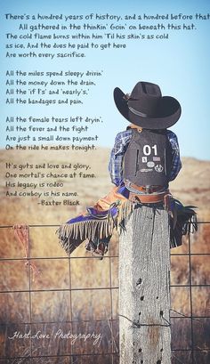 a cowboy's hat on top of a fence post